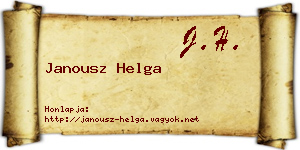 Janousz Helga névjegykártya